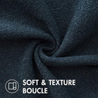 MIULEE 18x18 Decorative Boucle Couch Pillow Covers Navy Blue - Image 5