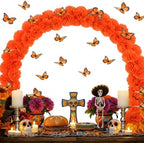 Cinnvoice 92 Pcs Day of the Dead Marigold Arch Set, Table,Orange by QinYee