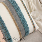 Turquoise Pillow Covers 18x18 inch Set of 2 Boho Farmhouse Decor - Image 4