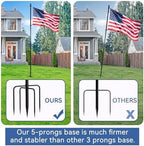ZMTECH 10 FT Flag Pole with American Flag in Ground, Extra Thick Flag Pole Kit for Yard,Windproof Ground Flag Poles for Outside House Residential or Commercial（1 Pack） - Image 3
