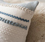Cethom Boho Throw Pillow Covers 20x20 Inch Set of 2, Blue Textured Decorative Couch Pillow Cases for Farmhouse Home Decor, Accent Cushion Cover for Sofa, Bed, Living Room, Bedroom - Image 4