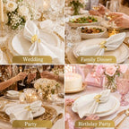 50Pcs Gold Leaf Napkin Rings Bulk Metal Napkin Holders for Wedding - Image 6