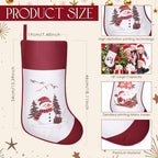 Tatuo 6 Pack Christmas Stockings 18 Inch Hanging Decor - Image 2
