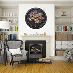 CLXEAST 24 Inch Wall Clock with Real Moving Gears,World Map Pattern - Image 4