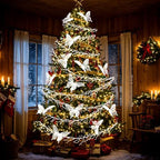 Thenshop 20 ft LED Christmas Crystal Wire Clear Garland with Butterfly - Image 3
