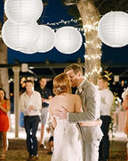 Treela 30pack White Chinese Paper Lanterns for Wedding Party Decor, 10" - Image 6