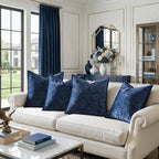 a moment Throw Pillow Covers 24X24 Inch 4 Packs,Soft Velvet Decorative Pillow Cases with 3D Ice Flower,Texture Modern Accent Cushion Covers for Sofa Couch Home Decor Navy Blue - Image 6