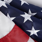 SYII American Flag 15x25 Ft TearProof Series for Outside, Heavy Duty Tough Spun All Weather US Flag for High Wind, Embroidered Stars Sewn Stripes and Brass Grommets - Image 3