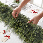 Hananona 9 FT Christmas Garland, 2 Pcs Real Touch Cedar Garlands - Image 7