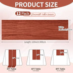 12 Pack Terracotta Cheesecloth Table Runner 10Ft, Christmas Table Runner 21.5 x 120 inch, Burnt Orange Semi Sheer Cheese Cloth Fabric Thanksgiving Runner Bulk for Wedding,Party,Bridal Shower - Image 2