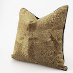 Velvet Cutting Jacquard Throw Pillow Covers Black Camel 24" x 24" Set of 1 - Image 2