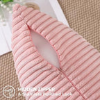 Mecatny Corduroy Decorative Throw Pillow Covers 26x26 Set of 2 Pink - Image 4