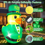 5FT St Patricks Inflatables Duck Outdoor Decorations Blow Up Decor - Image 5
