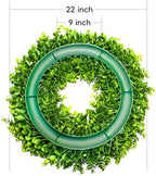 22“ Boxwood Wreath for Front Door,Spring ，Summer All Season Wreaths, Farmhouse Door Wreath Outdoor Indoor for All Seasons Decor - Image 7