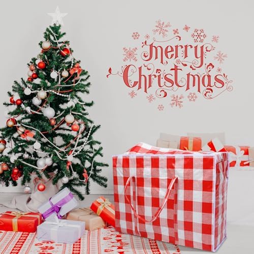 12 Pcs Christmas Storage Bags 27x20 Heavy Duty Containers,Red - Image 3