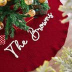 Personalized Christmas Tree Skirt,Family Christmas Tree Skirts,Home Decor,Customized Holiday Decorations (Red,122cm/48'') - Image 2
