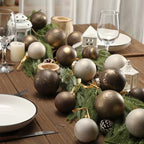 Yunlly 18 Pcs Neutral Christmas Ball Ornaments, Textured Xmas Tree Decor - Image 5