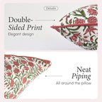 CPC Red Garnet Block Print Throw Pillow Covers 24x24 Inch, Set of 2 - Image 2