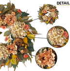 HipTree 24 Inch Fall Hydrangea Peony Wreath for Front Door - Image 2