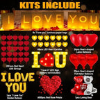 6000+PCS Rose Petals and Candles Set for Romantic Decorations Special Night - I Love You Letters Balloon and 8 Luminary Bags 6000 Rose Petals 48 Heart Candles for Anniversary Valentines Day Proposal - Image 2