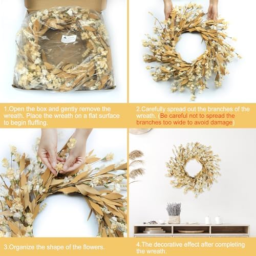 Artgar Fall Wreath, 24 Inch Fall Wreaths for Front Door - Image 4