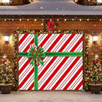 HunnmingRe 7 x 8 ft Christmas Garage Door Cover, Xmas Candy - Image 5