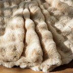 Christmas Tree Skirt 60 Inch, Light Khaki Faux Fur Tree Skirt Puff Quilt Fluffy Tree Decorations, Soft Plush Tree Cover Mat Skirts for 6ft 7ft 8ft Trees, Farmhouse Christmas Decorations Rustic Decor - Image 5