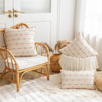 YEENAASY Boho Throw Pillow Covers 24x24 Set of 2 Farmhouse Pillow Cases - Image 4