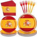 96 Pcs Spain Flag Themed Party Decorations, Serves 24 by Greencian