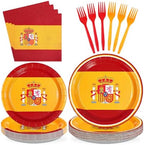 96 Pcs Spain Flag Themed Party Decorations, Serves 24 by Greencian