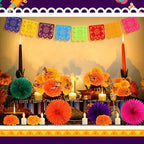 Newwiee 82 Pcs Day of the Dead Altar Decor Set, Marigold, Orange - Image 4