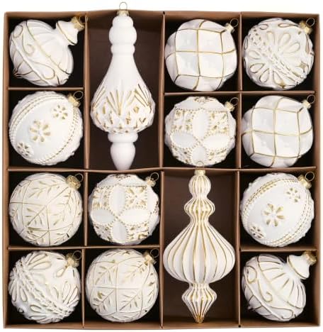 Valery Madelyn 14ct Vintage Christmas Tree Decorations Ball Ornaments Set by ValeryMadelyn