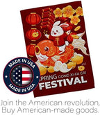 Chinese New Year Of Rabbit Outdoor Decor Banner Room Wall Art Flag Poles For Outside House Patio Porch Lawn Garden Stand Tapestry Yard Sign Lunar New Year Gifts Spring Festival Decorations Made In USA - Image 5