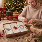 Christmas Cloth Napkins Linen Dinner Napkin, Set of 12, Linen - Image 4