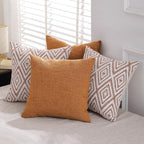 HPUK Throw Pillow Covers 20x20, Set of 4, Golden Brown Couch Pillow Covers - Image 6