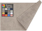Homaxy PU Faux Leather Placemats for Dining Table, Set of 6, Light Brown by Homaxy