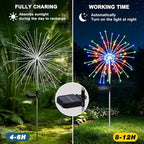Fireworks Solar Lights Outdoor Fairy Garden Multicolor 8 Pack - Image 3