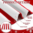 Honoson 2 Pcs Merry Christmas Welcome Door Mat with Red White Striped - Image 3