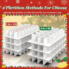 SeasonBliss Christmas Ornament Storage Box, Large Holds 128 Balls, Green - Image 4