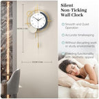 Wall Clock Decorative Pendulum Modern Wall Clock Battery Operated - Image 4