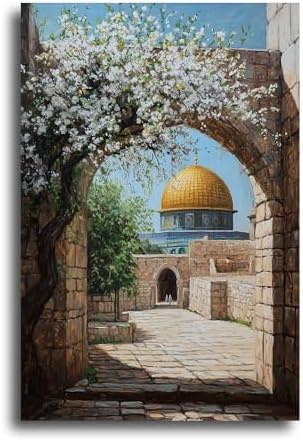 Islamic Wall Art Mosque Painting Wall Decor(Mosque-4,16x24inch (40x60cm)) by Tiehaomai