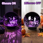 Halloween Decorations Rotating Lamp with Timer 360 Spooky Figurine Light - Image 3