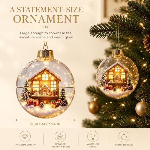 Glowing Christmas Story Ornaments, 9-Piece Light Up Mini Scene Set (Set A) - Image 4