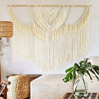 Macrame Wall Hanging Handmade Craftsmanship Woven Wall Art Boho 47" W*39" L - Image 2