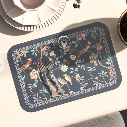 patdrea Designer Chinoiserie PVC Placemats Set of 6,12"x17"-Lanruoting B - Image 6