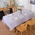 Cupuamon 2 Pack Waterproof Polyester Fabic Rectangle Checkered Tablecloth，60x120 Outdoor Table Cloth，Oil Stain Prevention Table Cloth for Pinics and Parties（Lavender and White） by Cupuamon