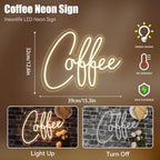 Coffee Neon Sign LED Night Coffee Bar Wall Light Decoration for Cafe Shop - Image 3