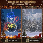 Lewondr Christmas Window Silhouette Lights with Remote Control, 2 Pack - Image 4
