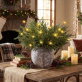 Seematn 20 Pcs LED Christmas Branches Battery Operated Norfolk Pine Picks by Seematn