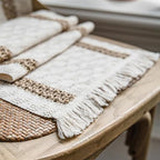 Niviy Boho Placemats Set of 8, 12x18 Inch Natural Cotton Burlap and Kitchen Woven Placemats with Tassels for Dining Table Centerpiece Thanksgiving Home Decorations - Image 7
